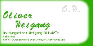 oliver weigang business card